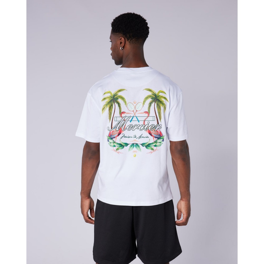 Mercier Palm Serve T-Shirt - White