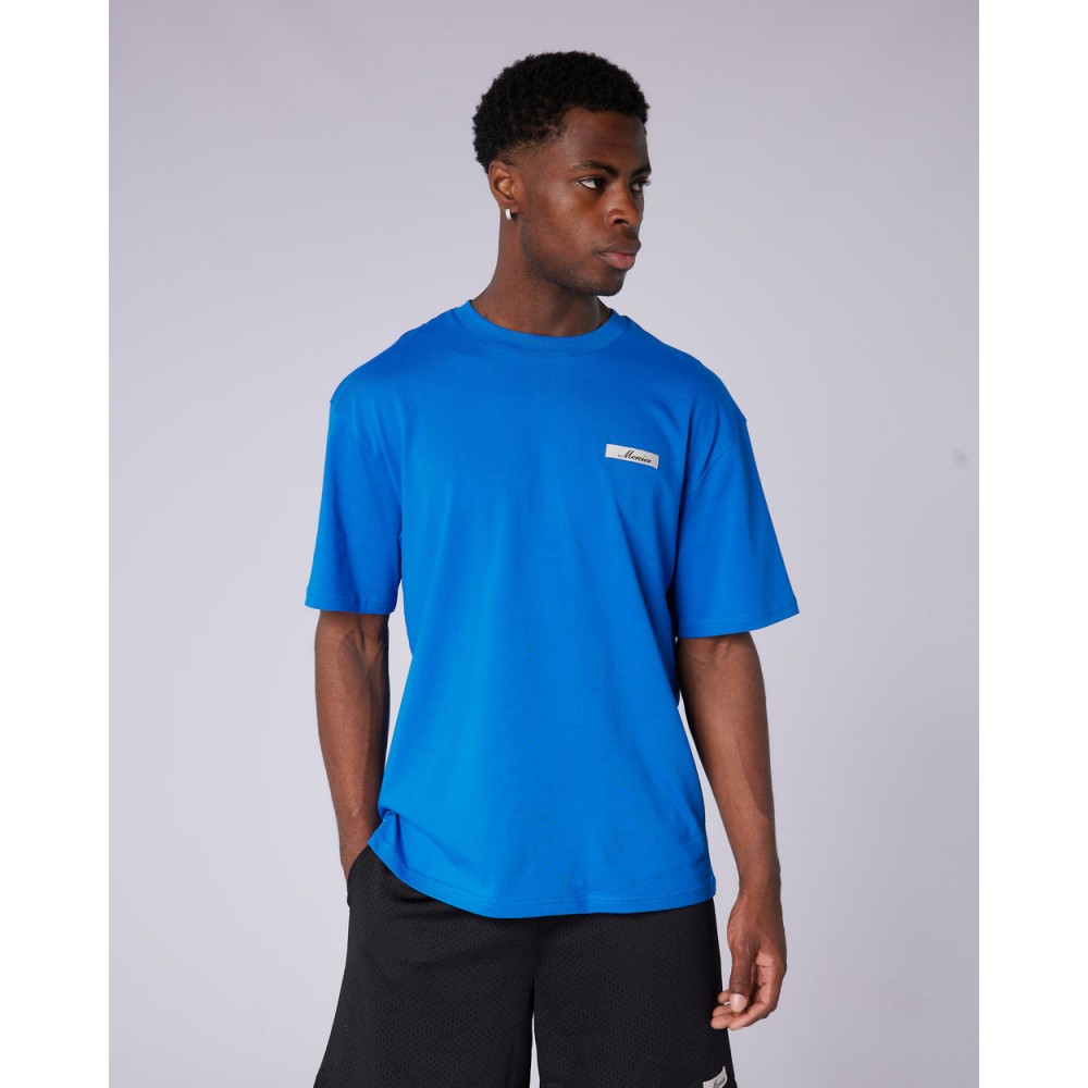 Mercier Script T-Shirt - Cobalt