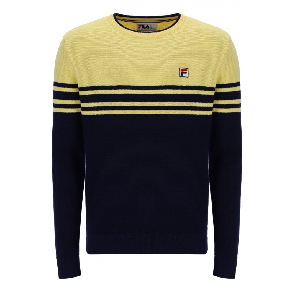 Fila Nate Crochet Knitted Sweatshirt - Popcorn Yellow