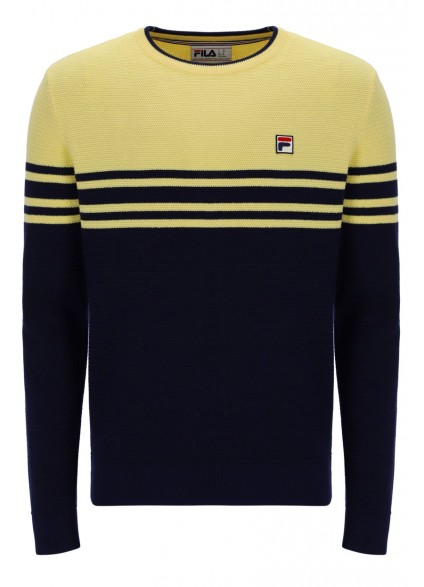 Fila Nate Crochet Knitted Sweatshirt - Popcorn Yellow