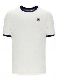 FILA MARCONI ESSENTIAL RINGER T-SHIRT - WHITE/    FILA NAVY
