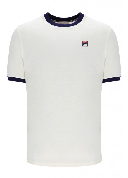 FILA MARCONI ESSENTIAL RINGER T-SHIRT - WHITE/    FILA NAVY