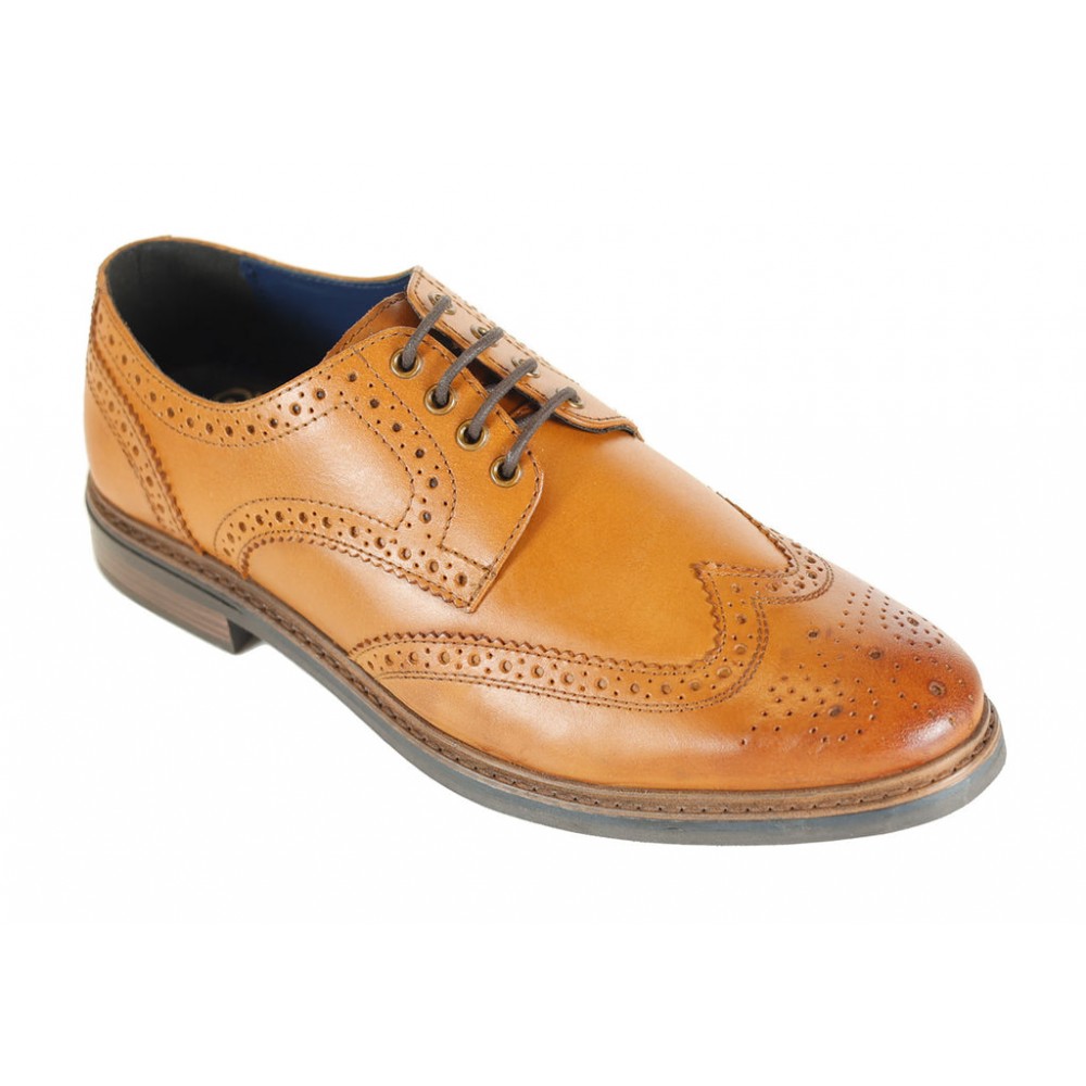 Front Morrison Brogue Shoe - Tan