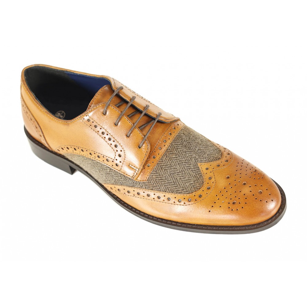 Front Chester Brogue Shoe - Tan