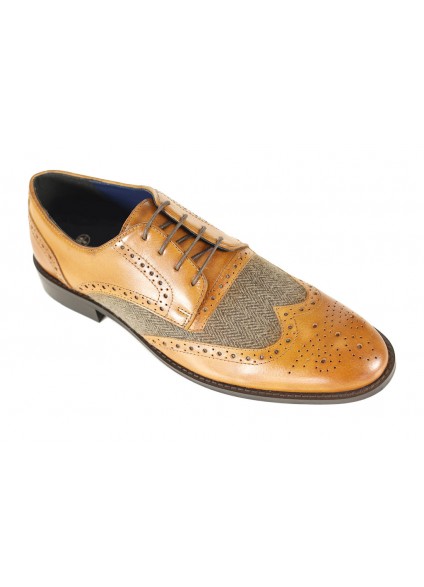 Front Chester Brogue Shoe - Tan