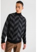 ANTONY MORATO REGULAR-FIT SWEATER GEOMETRIC PATTERN - BLACK