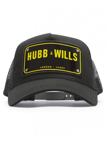 HUBB AND WILLS ALUMINIUM PATCH HAT - Z-BLACK