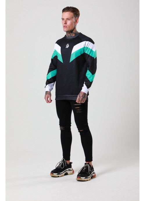 Sinners Attire Black Retro Sweater