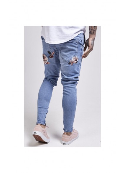 SikSilk Floral Spring Hareem Jeans - Light Stonewash