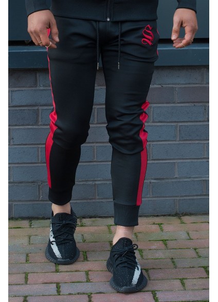 Sinners Attire Black  Poly Tracksuit Joggers